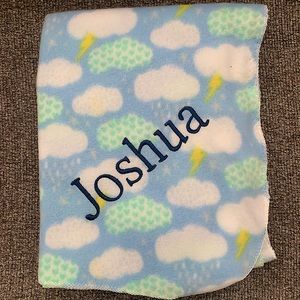PERSONALIZED (Never Used) Baby Blanket with Clouds